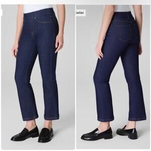 Spanx Sz XL SPANXshape EveryWear Kick Flare Jeans Raw Indigo Pull-on Stretchy 16